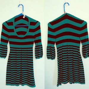 Black and Green Striped Sweater